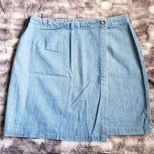 90's chambray wrap skirt